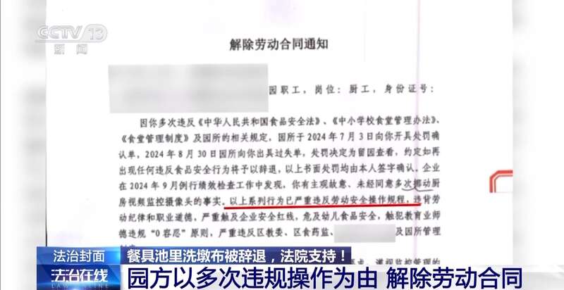 里洗墩布被辞退 法院：支持！儿童安全重于一切mg不朽情缘游戏试玩一名厨工在幼儿园洗碗池(图14)