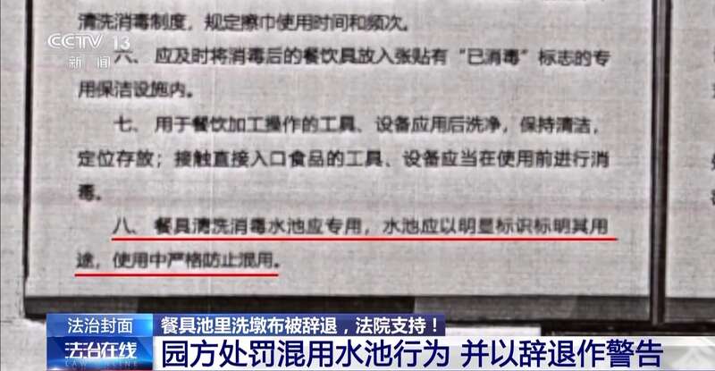 里洗墩布被辞退 法院：支持！儿童安全重于一切mg不朽情缘游戏试玩一名厨工在幼儿园洗碗池(图9)